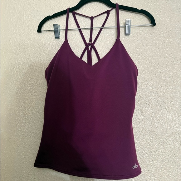 Alo yoga Purple Strappy Tank Top with built in bra size small - Picture 1 of 6